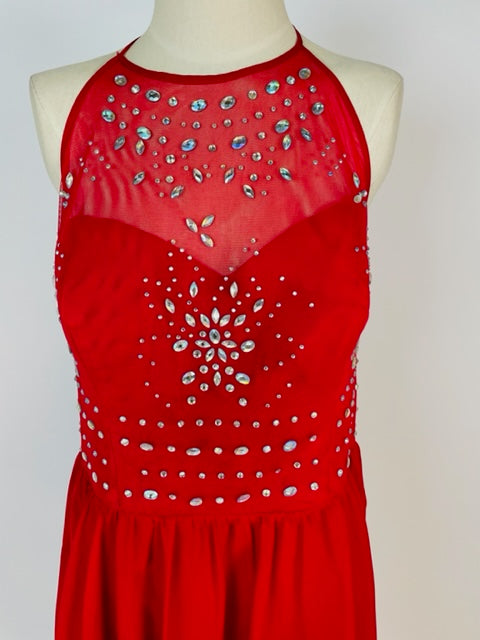Red Stone Top Cocktail Dress 1011