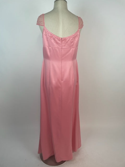 Peach Evening Gown with Beads 1017