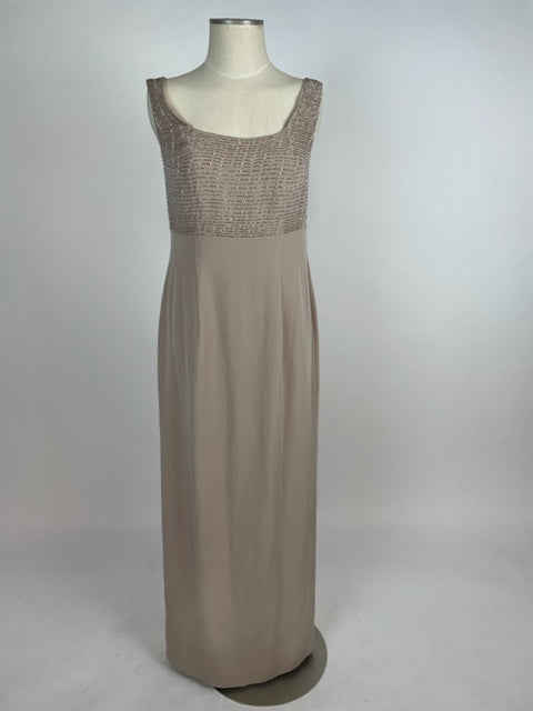 Beige Avanti Designs Gown Size 14 #1043