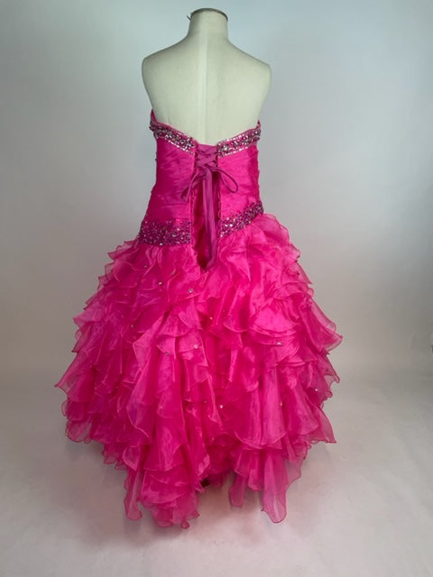 Hot Pink Princess Evening Gown 1067