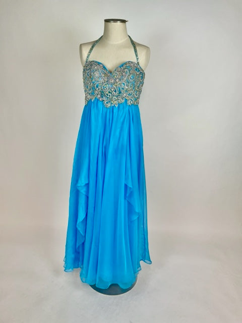 Blue Sherry Hill Evening Gown 1068