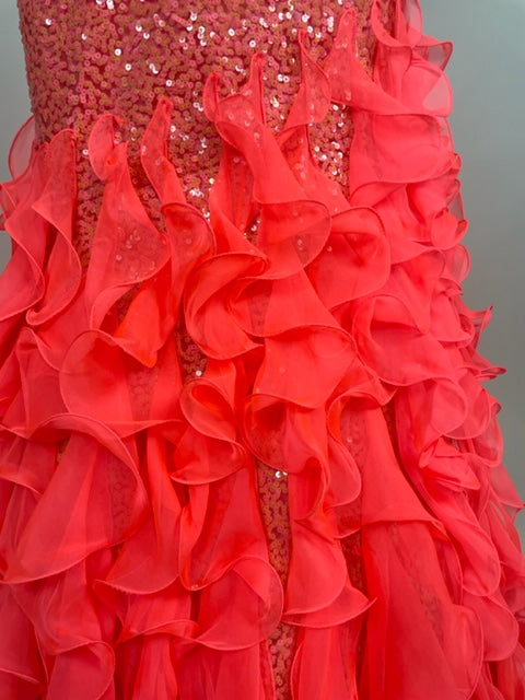 Strapless Coral McDuggal Evening Gown 1070