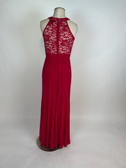 Red Lace Top Evening Gown 1080