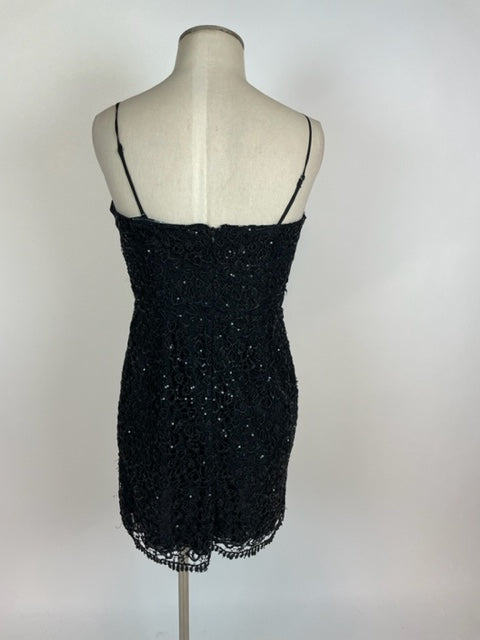 Black Lace and Sequin Dress 1090