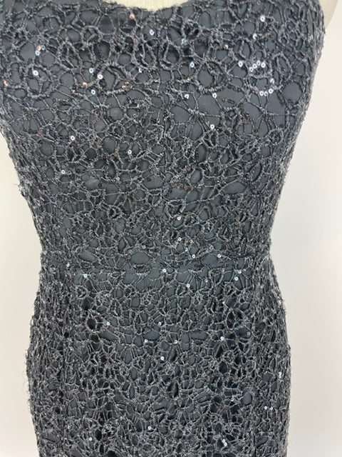 Black Lace and Sequin Dress 1090