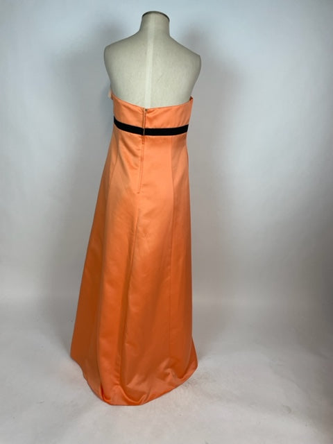Strapless Orange Alfred Angelo Evening Gown 1104