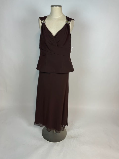 Brown Alfred Angelo Evening Gown 1107