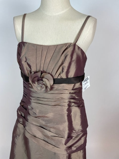 Brown Metallic Da Vinci Evening Gown 1110