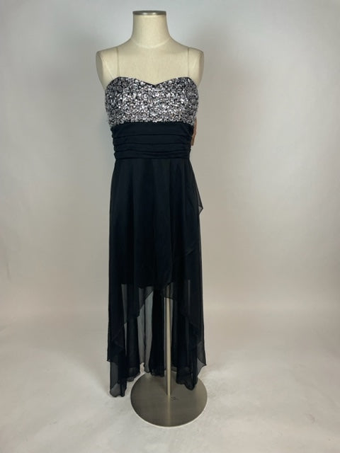 Black Stone Upper High Low Gown 1126