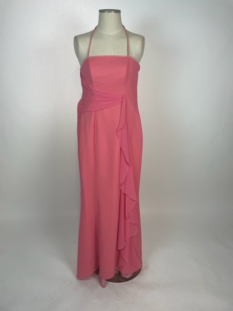 Coral Gown with Ruffle 1137