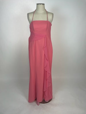 Coral Gown with Ruffle 1137