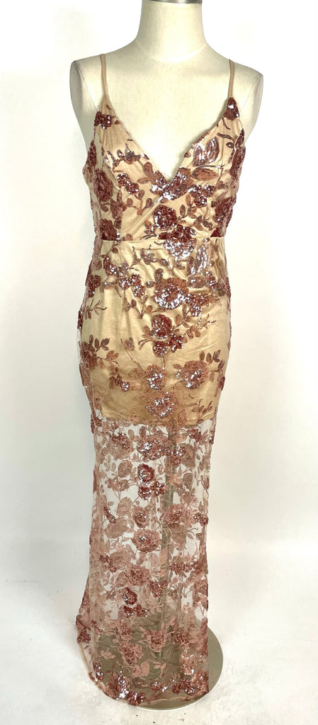 New Rose Gold Evening Gown 1149