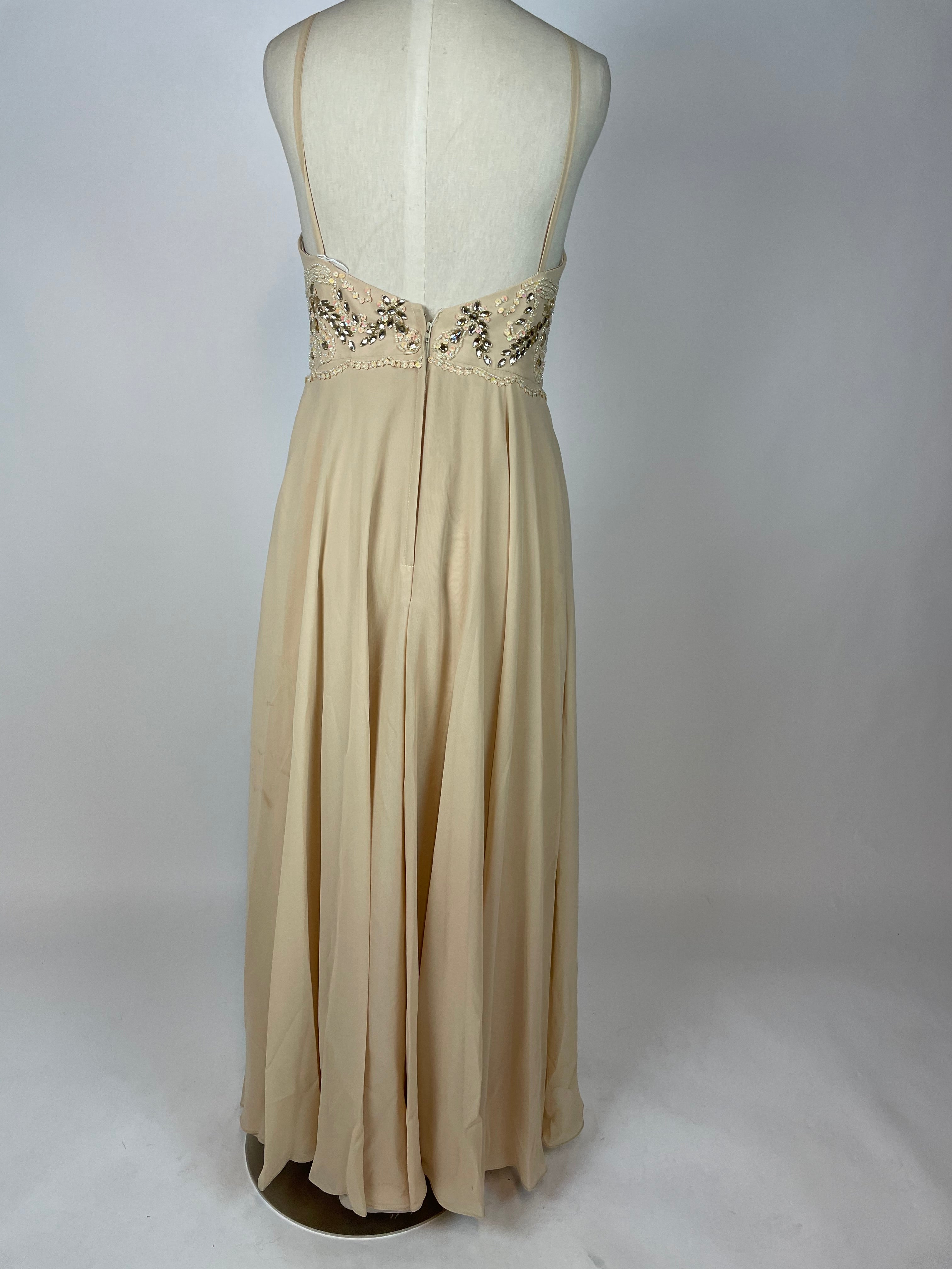 Beige Evening Gown  Size 4/6 #976