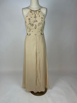 Beige Evening Gown  Size 4/6 #976