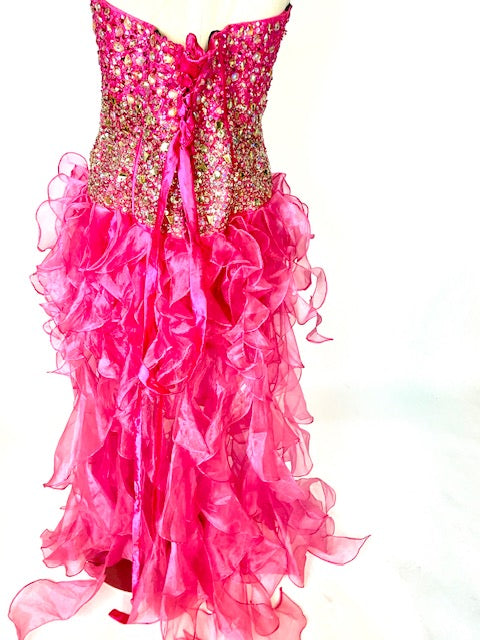 Hot Pink Alyce Evening Gown 987