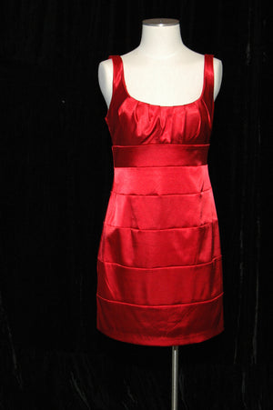 Red Dress with scoop neckline 113