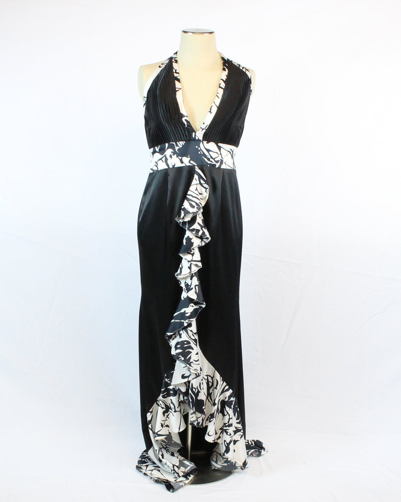 White/Black Formal Gown 133