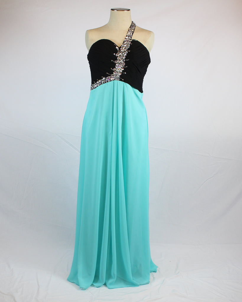 Black & Teal with Beads Size 6/8 #585