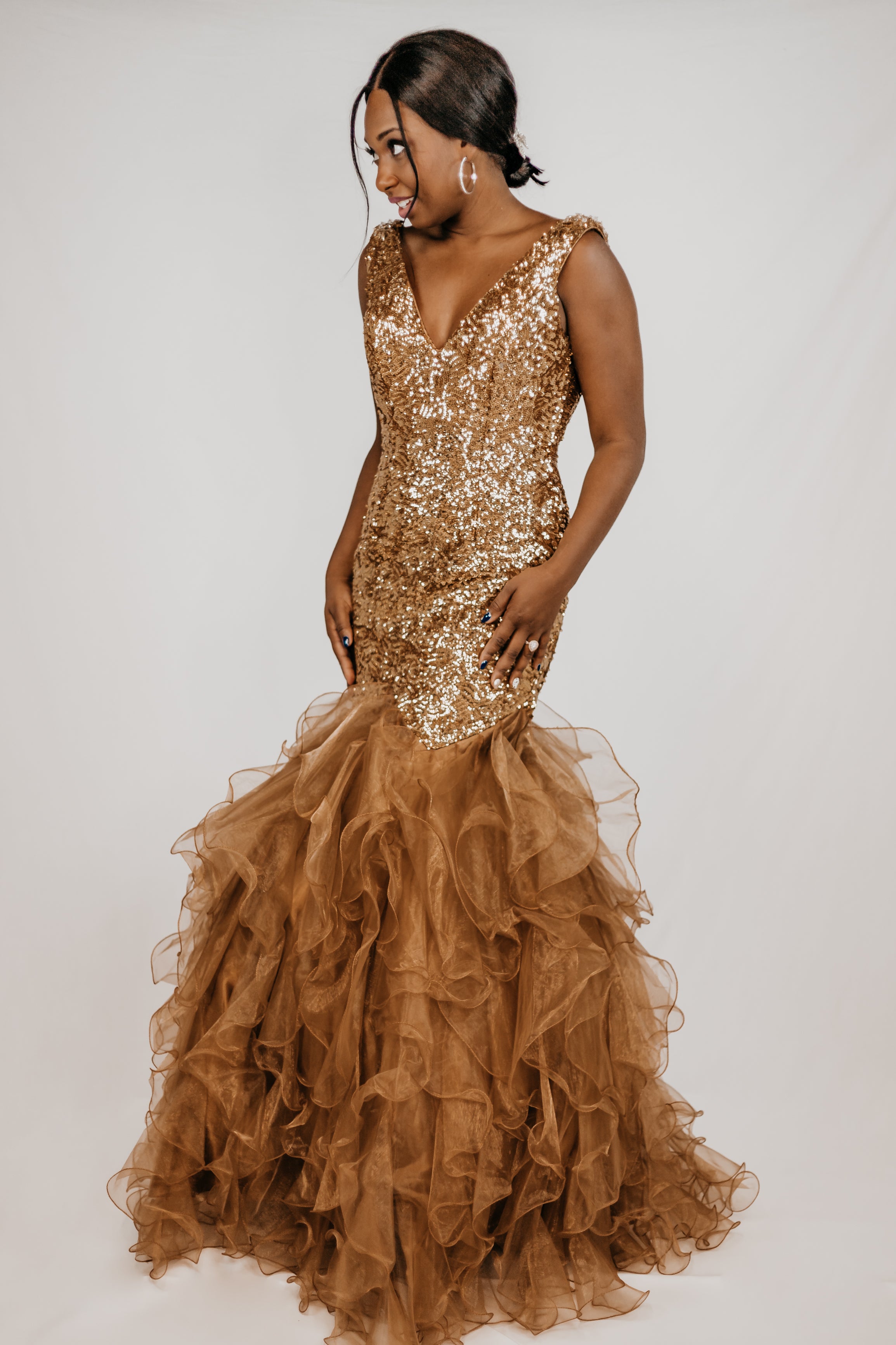 Gold Dust Jovani Evening Gown 569